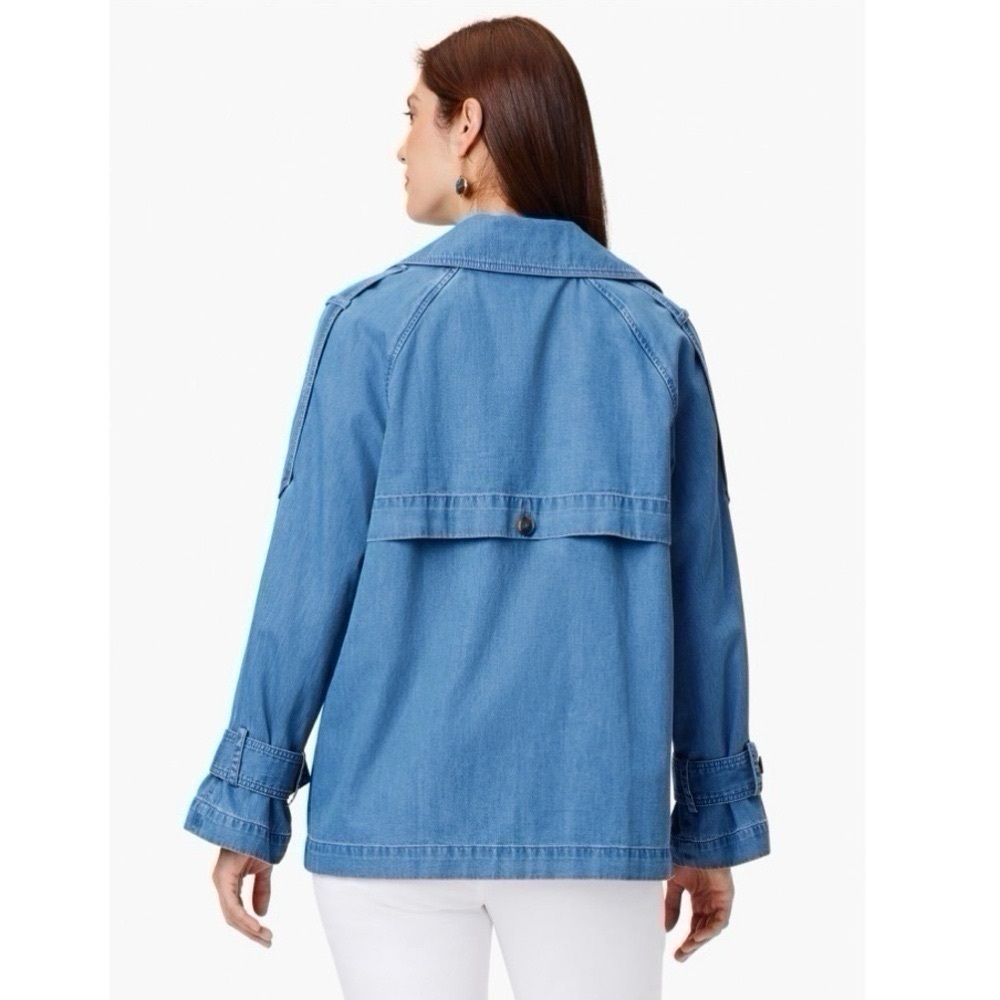 NEW Nic + Zoe Women’s Denim Femme Trench Coat - Picture 2 of 9